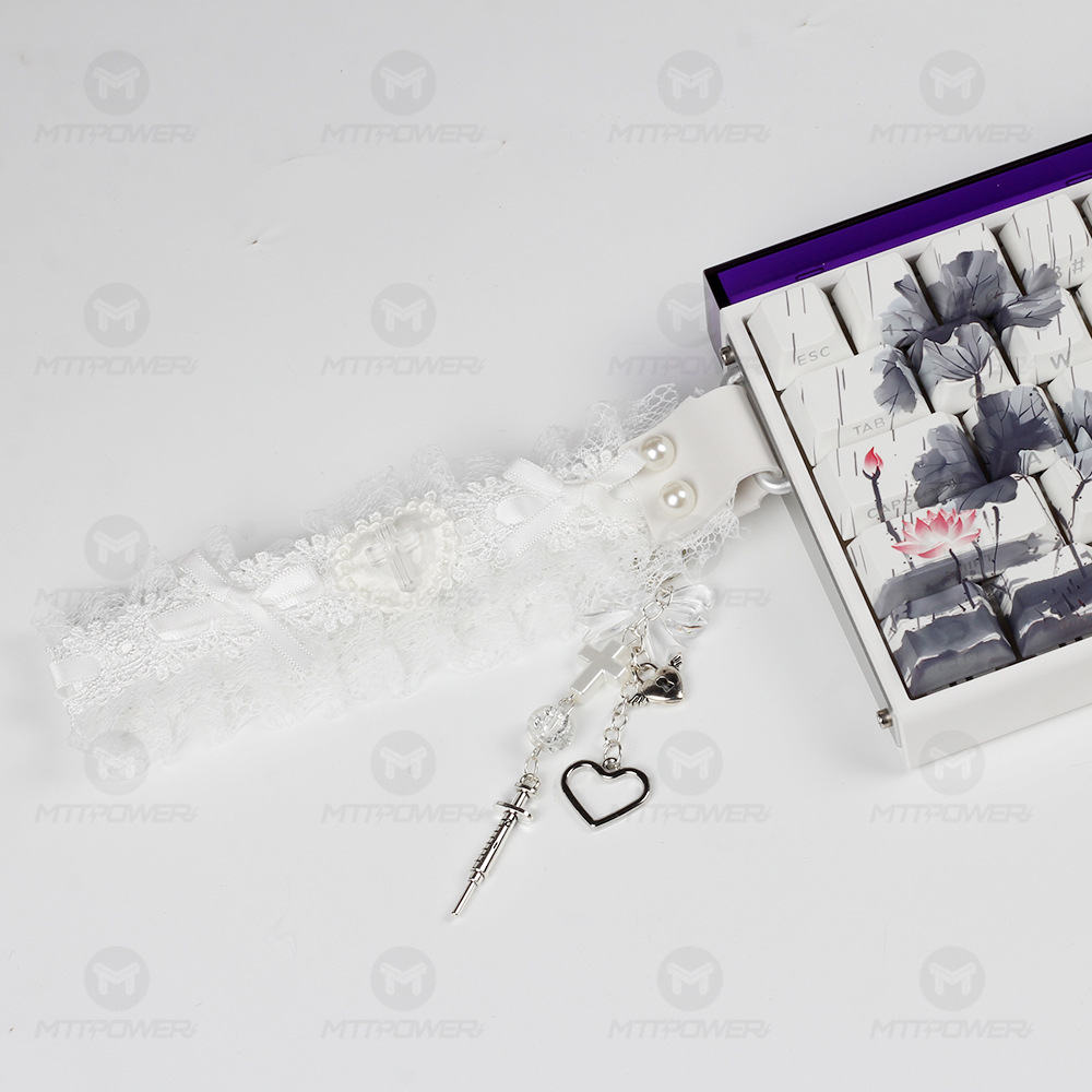 Caballos de teclado de encaje con hebilla teclado decorativo hecho a mano accesorios de teclado wootingATKDIY universal transfronterizo