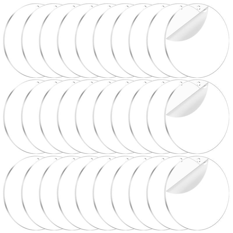 Transparent Acrylic Disc 2mm Thick Round Blank Keychain Material Kidsren's DIY Handmade Painting Pendant Round Plate