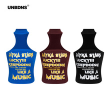 UNBDNS原创设计复古字母印花抹胸性感纯欲超短款辣妹挂脖背心夏季