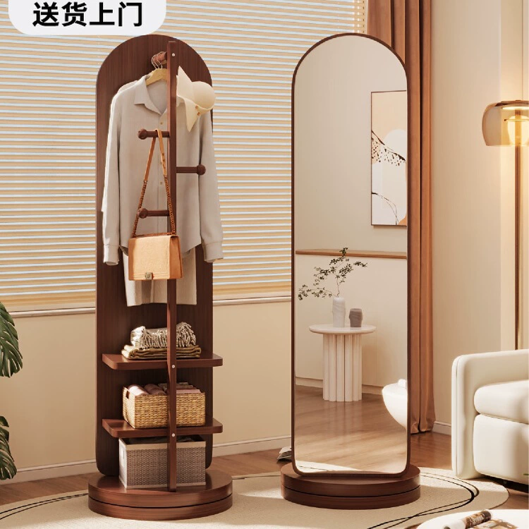 Зеркало в полный рост, зеркало от пола до потолка, домашняя спальня для девочек, вращающееся и подвижное зеркало, подвесная вешалка для одежды, встроенное зеркало для переодевания.