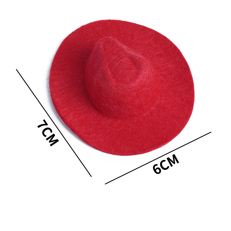 Accesorios de muñecas fluorescentes de color fantasma polvo parpadeante sombrero denim tela de varios sombreros mixtos multicolores