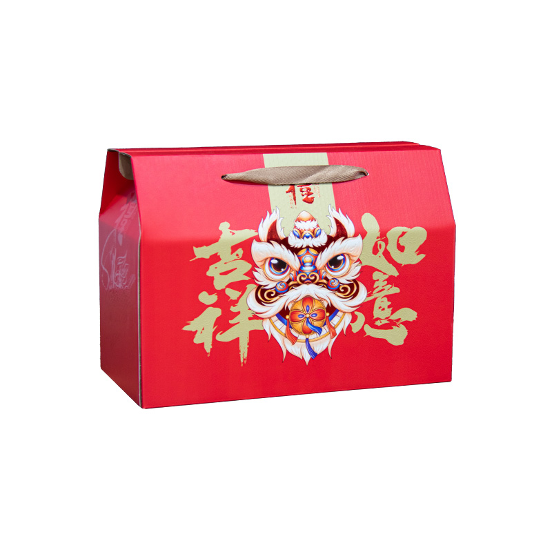 Caja de regalo de Año Nuevo, caja de regalo de fruta seca, caja vacía, logotipo personalizado