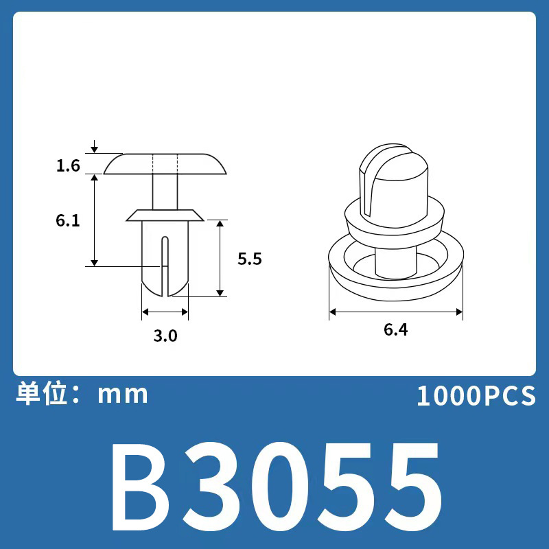 Expansión remache de nylon niño y madre hebilla de plástico hebilla de nylon remache fijo clip hebilla Blanco Negro