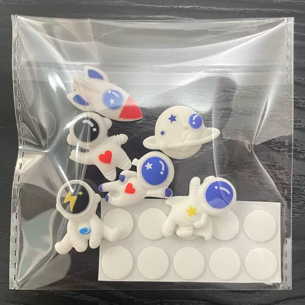 6 packs of space series (6 fixed style resin buckle+10 points of glue)