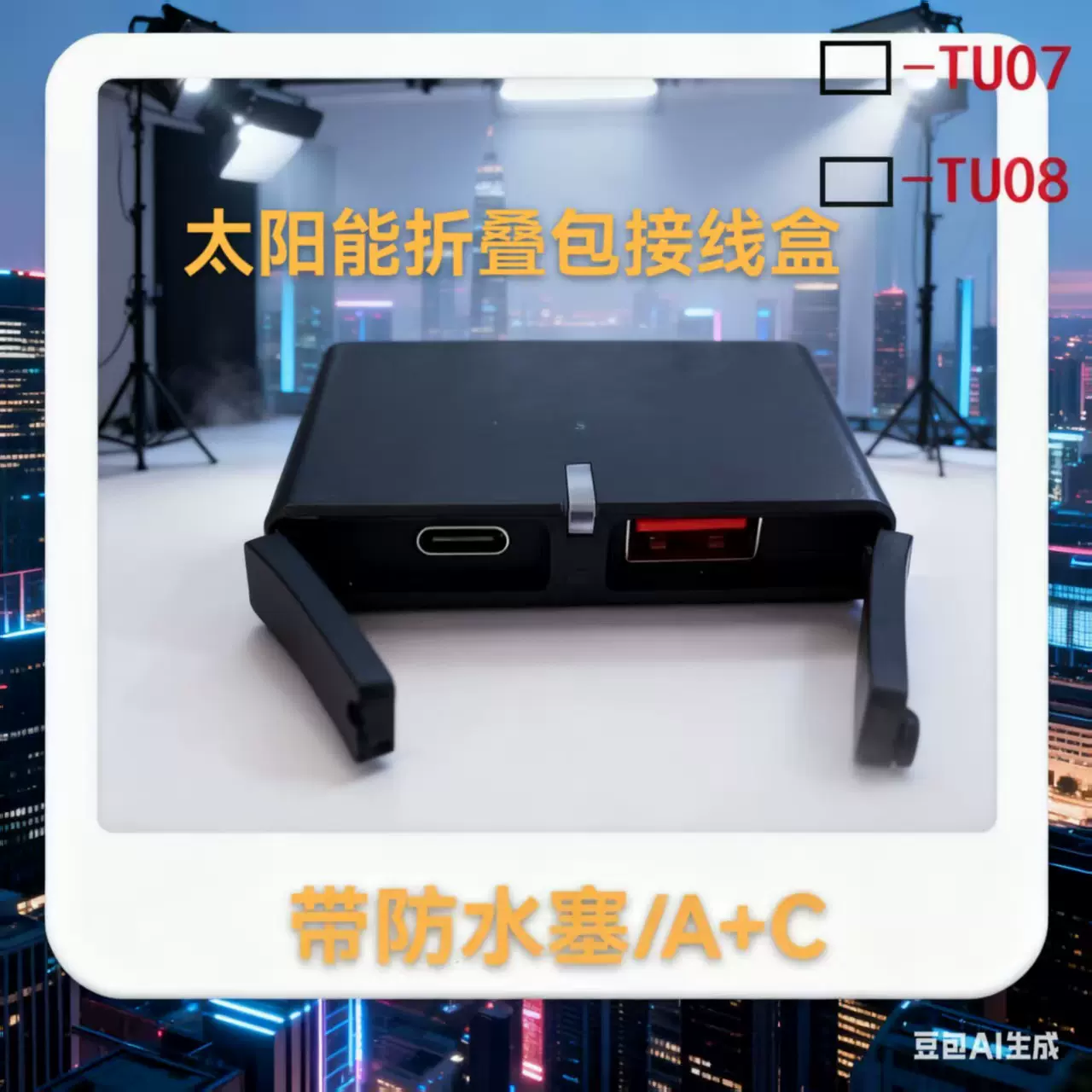 太阳能折叠包 稳压器 接线盒   重启15W  PD18W 快充QC18W