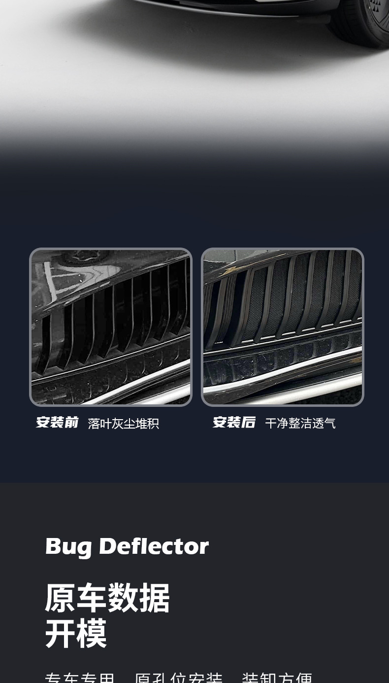 Suitable for 24 models of Lantu Zhiyin, insect-proof grille, radiator protection net, dust-proof net, debris-proof modification, no disassembly required