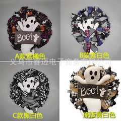 Farmhouse Ghost Wreath Halloween Ghost Doll Wreath Halloween Pumpkin Decor