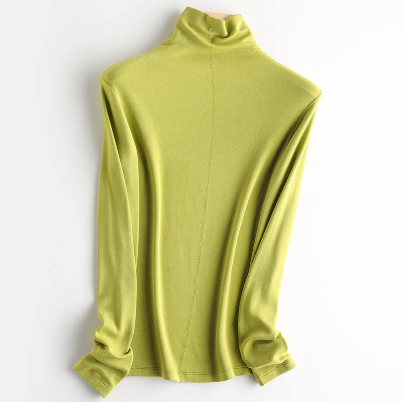 Selection of 12-color Yabi Protein Essence Wool Heating Long-sleeved T-shirt Non-ironing Slim Fit Slimming Base Shirt for Women Autumn