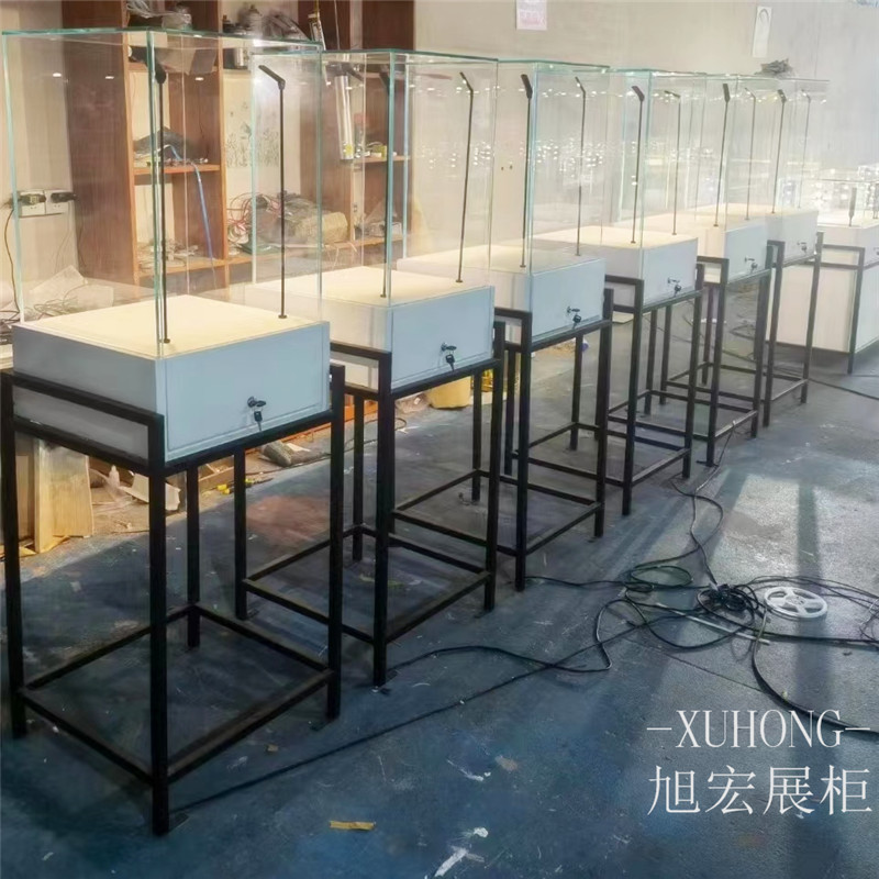 定制铁艺饰品柜 项链珠宝展示柜台 店展台首饰柜玻璃陈列货架