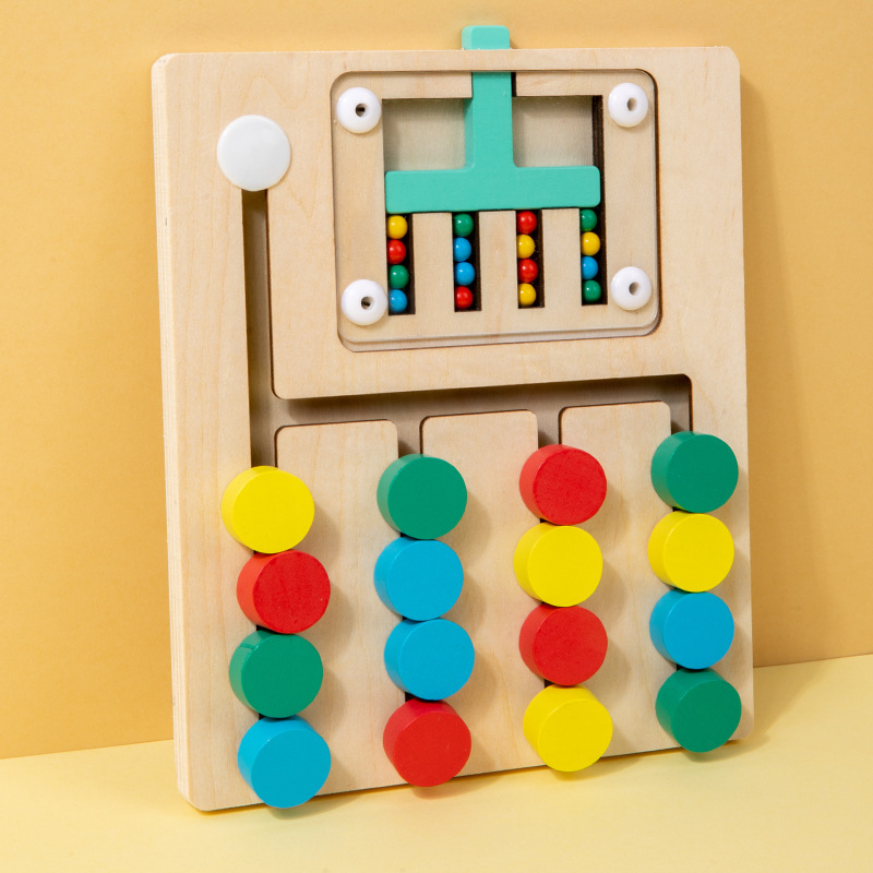 CPC niños cuatro colores juegos de ajedrez entrenamiento de pensamiento lógico juegos de mesa juegos de mesa juegos de juego de puzzle de educación temprana