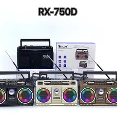 * 新しいRX-750Dのレトロなラジオbluetoothスピーカーが屋外で携帯できるようになった