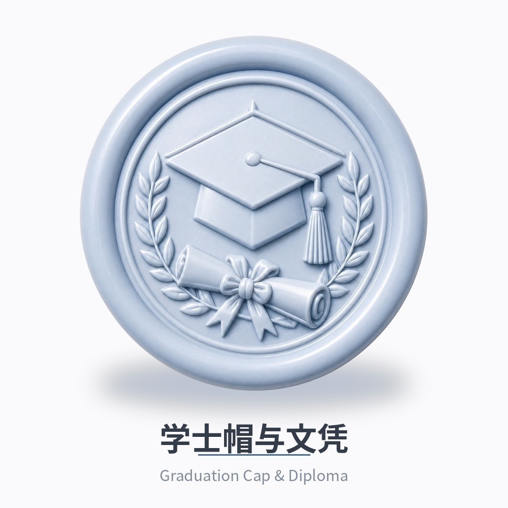 Sombrero y diploma de licenciatura