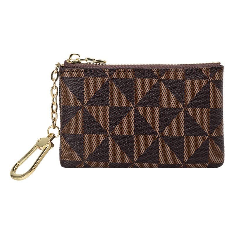 Comercio exterior monedero al por mayor Mini cremallera corta pequeña bolsa bolsas impreso llavero colgante bolsa logotipo personalizado