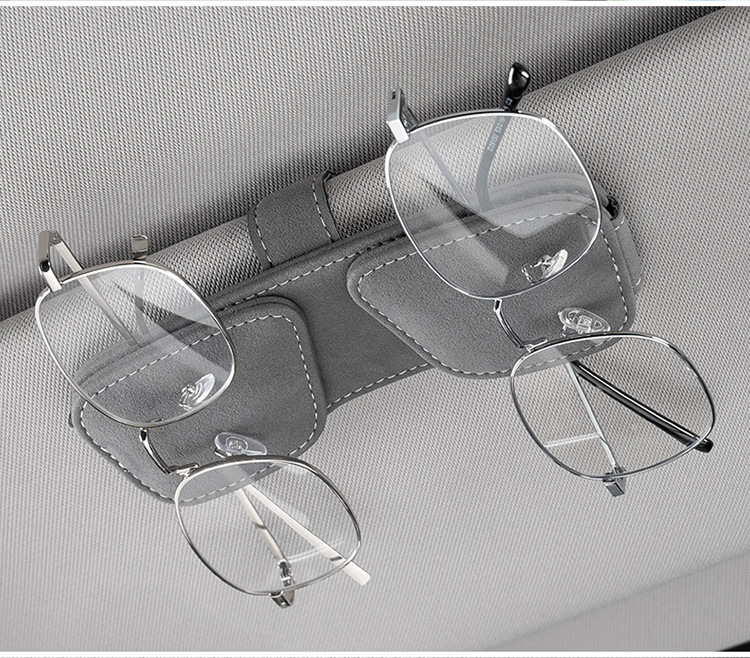 Car Glasses Holder Multi-function Car Sunglasses Double Clip Bill Holder Bracket Car Sunglasses Storage Box Card Holder