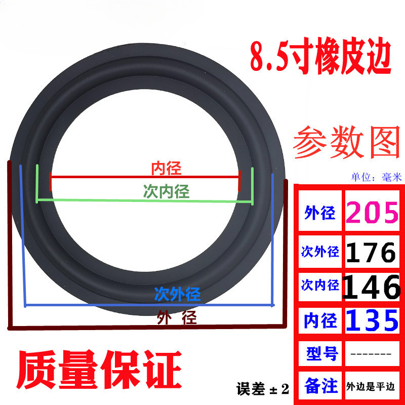 喇叭橡皮边圈3/4/5/6寸8寸10寸12寸音箱扬声器换边配件橡胶边|undefined
