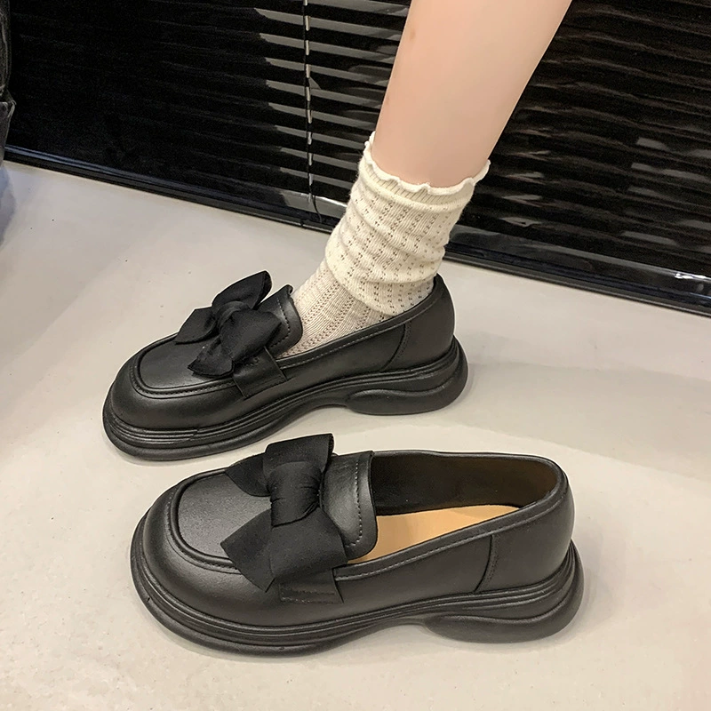 Лоферы в английском стиле с бантом, стиль высокого качества, британский стиль