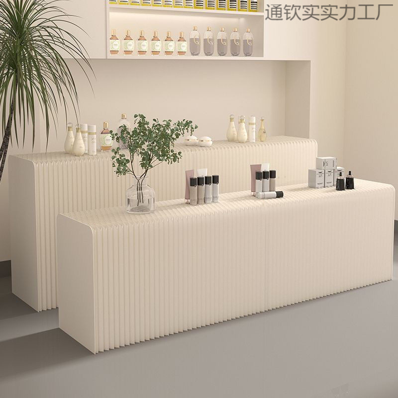 可折叠多功能长条展台中岛创意展会商场陈列移动多层展示架展示台