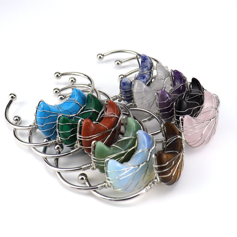 Fashion Moon Agate Plating Bangle 1 Piece