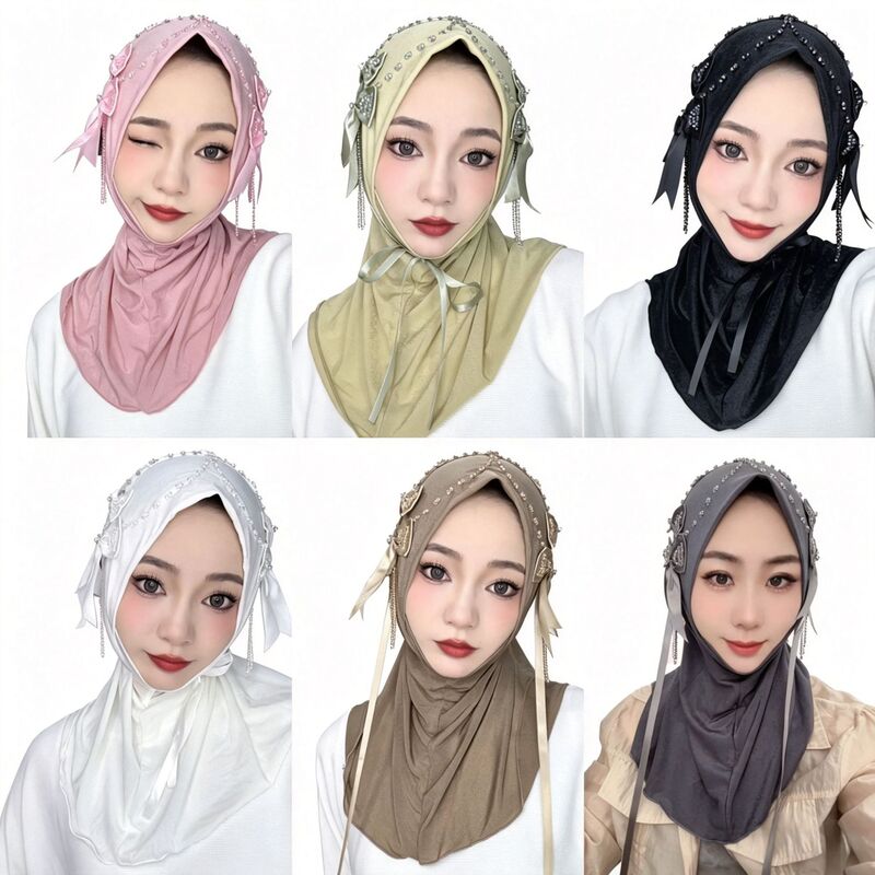 Xingtao Yarn Fabric Pullover Veil (Soft Brim Butterfly Tassel Ribbon)
