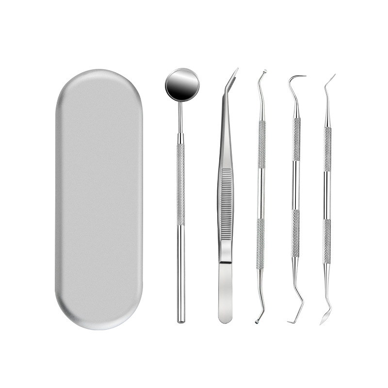 Kit de herramientas dentales de acero inoxidable sonda de endoscopio oral limpieza de tartar de enfermería eliminación de cálculos dentales image 13