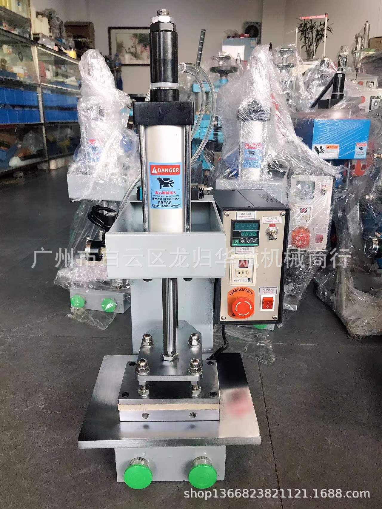 气动压唛机上加热气动烫金机气压机100x150