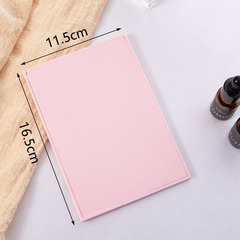 Wholesale folding mirror with LOGO printing, rectangular simple makeup mirror, double-sided pattern printing, desktop mirror