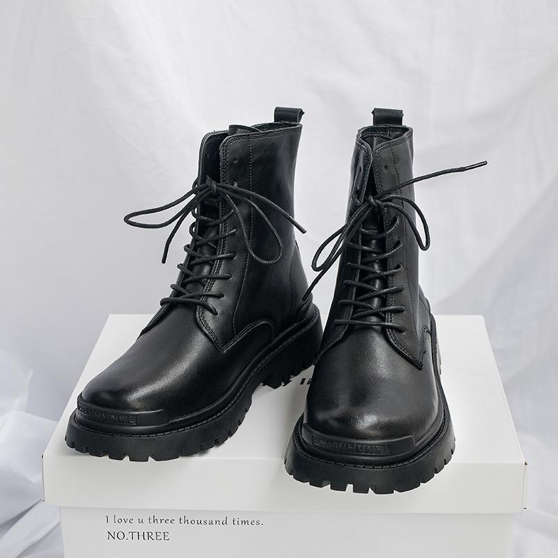 Riding boots Gaobang British style winter Plush Boots work clothes Bootie Trend Versatile Korean Edition In cylinder The thickness of the bottom