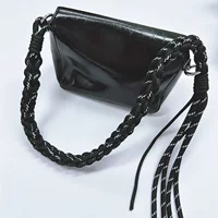 Handmade Black Camera Bag with One-Shoulder Straps, Changeable Purse, by