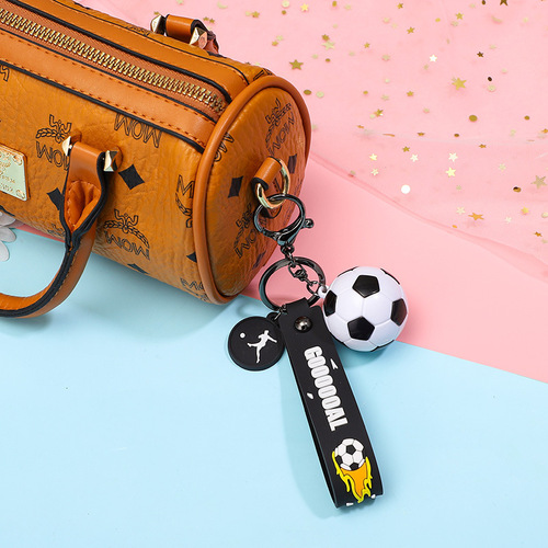 Cartoon Acrylic Football World Cup Keychain Creative Ornament Car Ornament Cute Bag Charm Small Gift