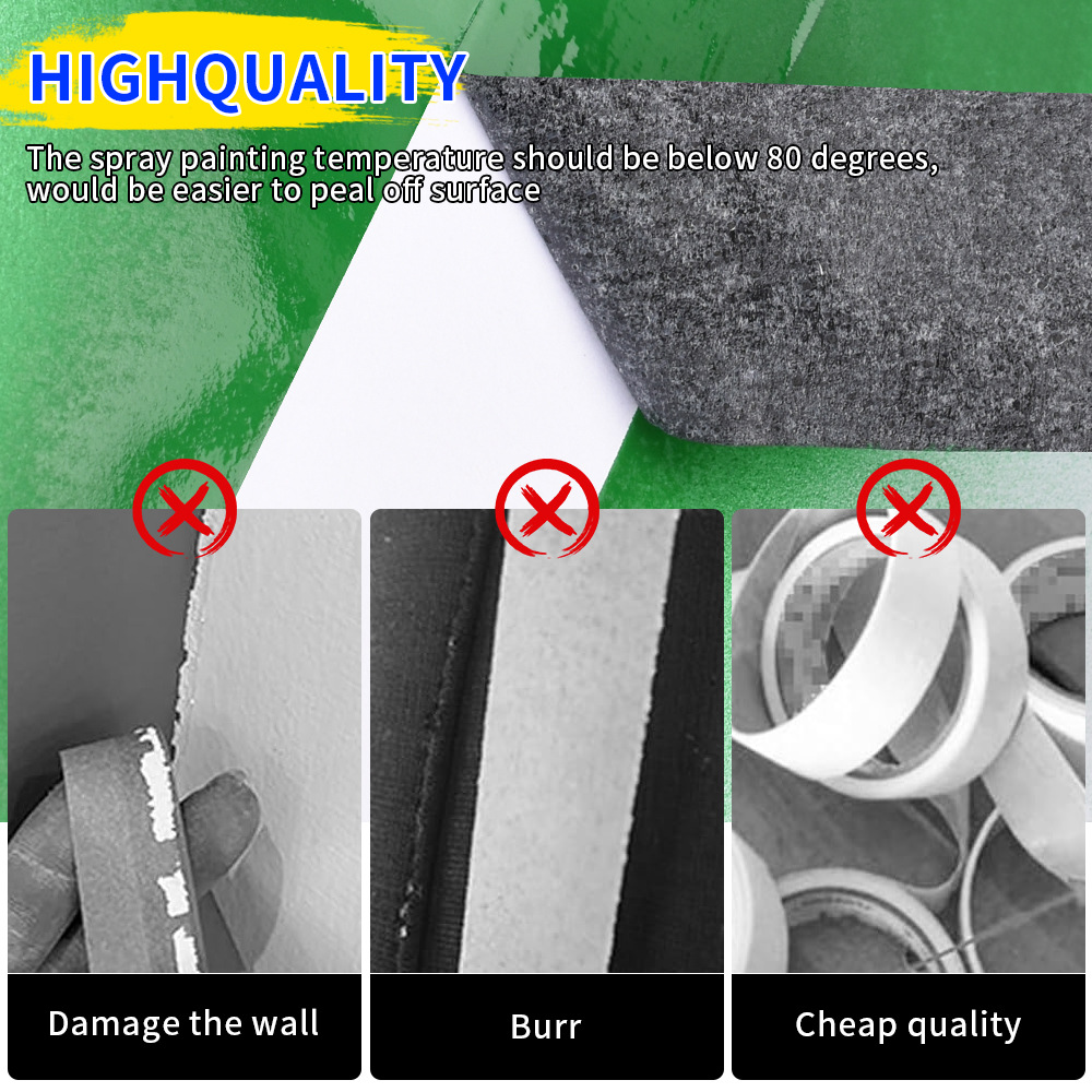 Cross-Border Manufacturers Specialize in Black Masking Tape for Kidsren's Handmade Painting Masking Color Separation Paper High Viscosity Masking Tape