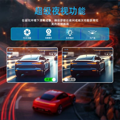 Cross-border bestseller: three-lens triple-recording: Driving recorder