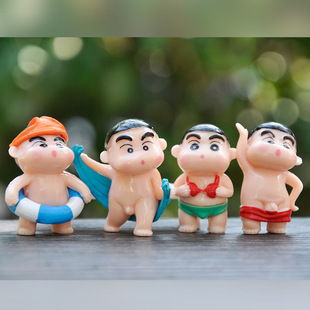 New Trumpet Trendy Swimsuit Anime Boy Doll Doll Micro Landscape Car Desktop DIY Decorative Small Ornaments