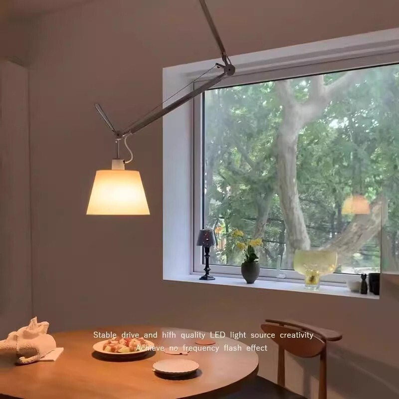 Artemide long rod rocker restaurant chandelier Bauhaus designer studio displaceable suspension reading lamp