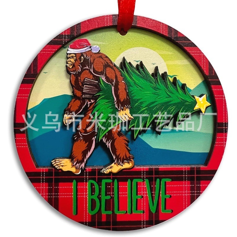 2025年越境新築祝いギフト クリスマス 母の日 バレンタインデー 装飾品 玄関用丸型木製吊り飾り|undefined