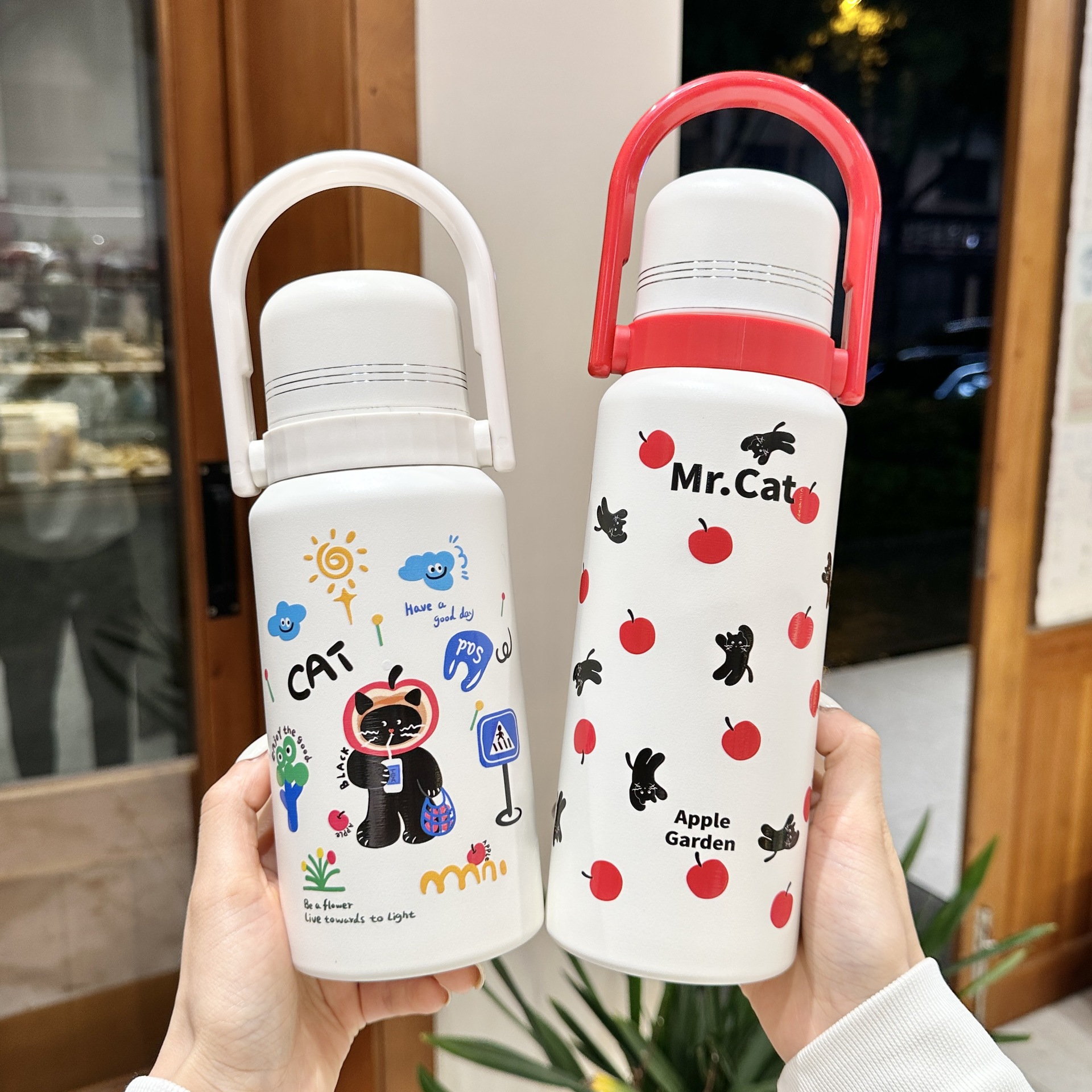 保温杯大容量2025新款可爱猫女生高颜值水杯子316不锈钢保冷水壶