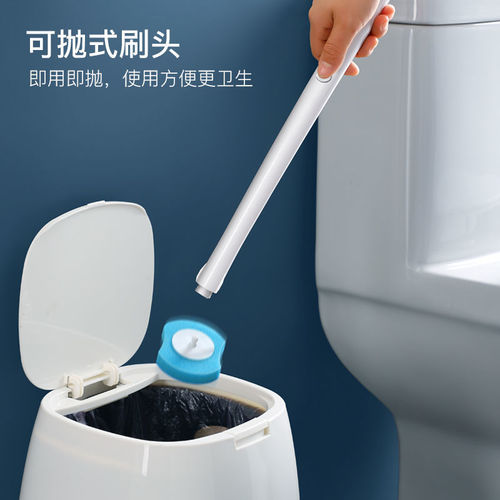 Disposable toilet brush wholesale set bathroom no dead ends long handle household toilet cleaning brush replacement head