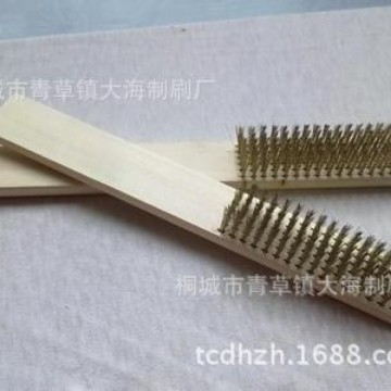 工业木柄铜丝刷抛光铜丝刷长柄铜刷（源头厂家）工业级