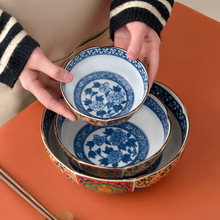 日本陶瓷碗家用復古餐具日式吃飯湯碗拉面碗大號深湯盤子碗