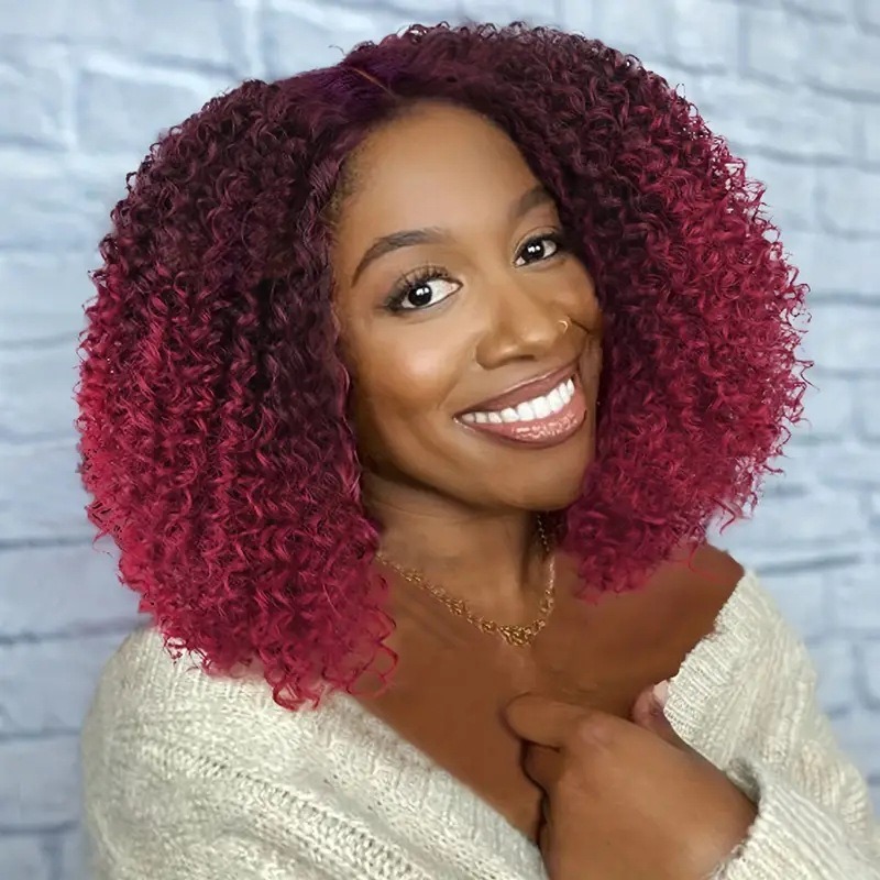 Frente de encaje Bob wig Europa y América transfronteriza África pequeña explosión negro frente encaje natural cubierta de cabello