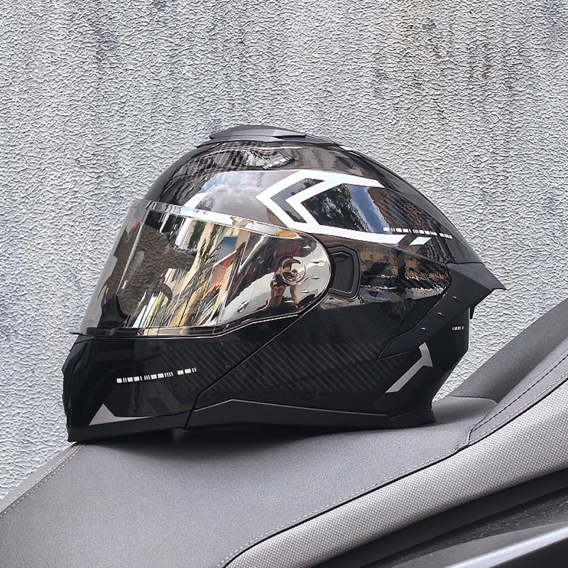 LVS3C certificado casco de motocicleta estándar nacional para hombres y mujeres casco de cara a cara casco de locomotora de verano seguridad general de cuatro estaciones