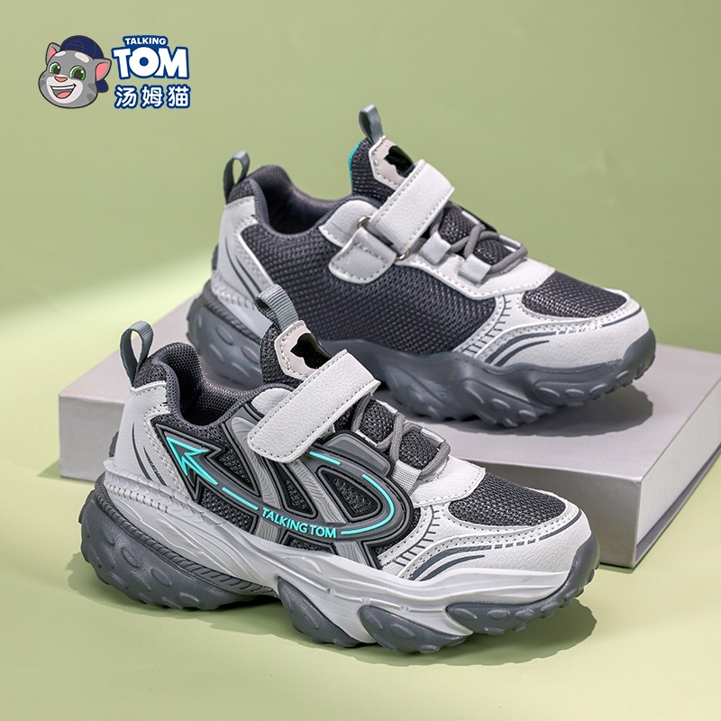 Tom Cat Boys Calzado deportivo Primavera y otoño Nuevo estilo Malla Transpirable Niños de mediana edad Suela suave Zapatos para correr antideslizantes para niños
