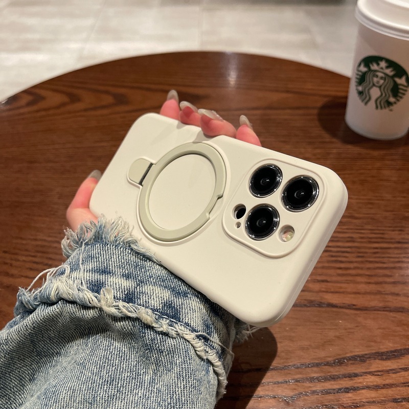 适用iPhone17液态硅胶磁吸支架手机壳苹果16肤感精孔镜头保护套15|undefined
