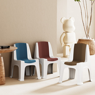 Plastic small stool extra thick household children's back chair adult Nordic dining table and chair light luxury sofa chair anti-slip chair