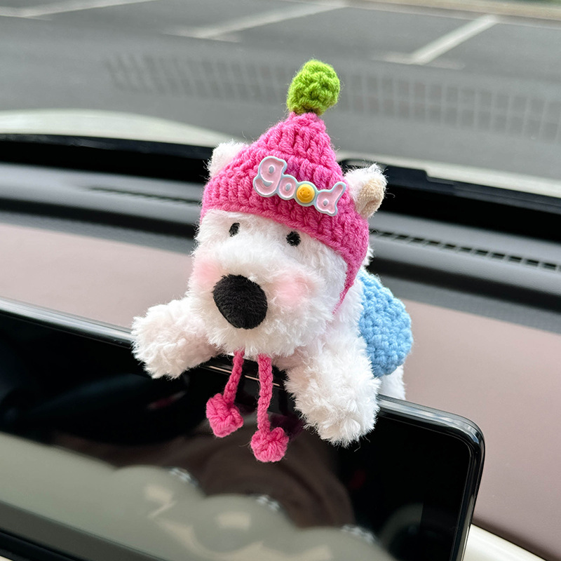 2024 nueva decoración de coche de West Highland, pantalla de coche, decoración de coche, pantalla de control central, muñeca, cachorro lindo