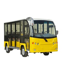 伊春市大学校园营运车冬天使用全封闭观光车11座YCT23型11人
