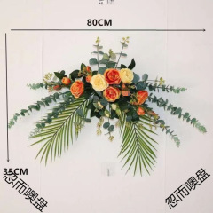 仿真花门头花艺装饰墙面挂饰门楣花水牌花艺布景拍照摄影场景道具