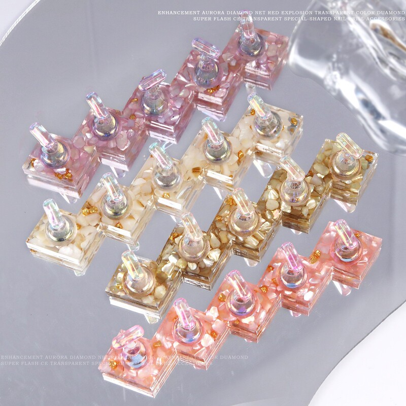 ネイルアートチェッカーボードネイルチップディスプレイアクリルベース練習スタンドディスプレイボード箱入り卸売ディスプレイスタンド|undefined