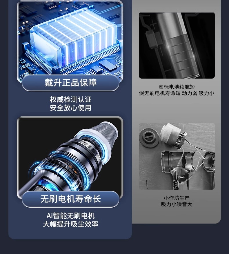 Car Vacuum Cleaner, Lithium Battery, Handheld, Small, Super Powerful, Wireless Charging, Dual-Purpose for Home Use, Suction and Blowing, High Suction Power for Car Interior