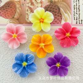 亮面五瓣花树脂配件diy奶油胶手机壳贴洞洞鞋手工发夹冰箱贴头绳