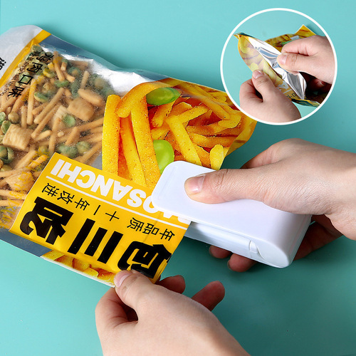 T Snack Sealer Small Mini Vacuum Sealing Machine Packaging Home Use Plastic Bag Food Preservation Vacuum Sealing Batch